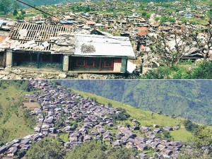 गाउँका १५ सयमध्ये ५० घर बाँकी