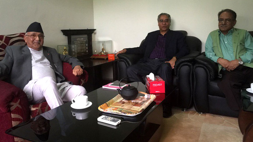किन बोलाए ओलीले देउवा र प्रचण्डलाई वालुवाटार